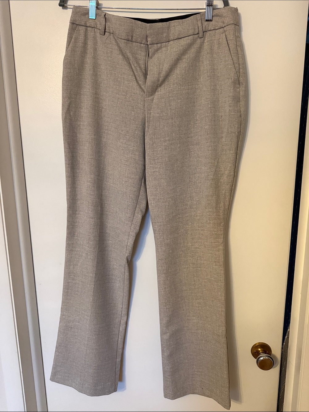 Nine West Cream Color with taupe weave Barely Bootcut Dress Trousers
